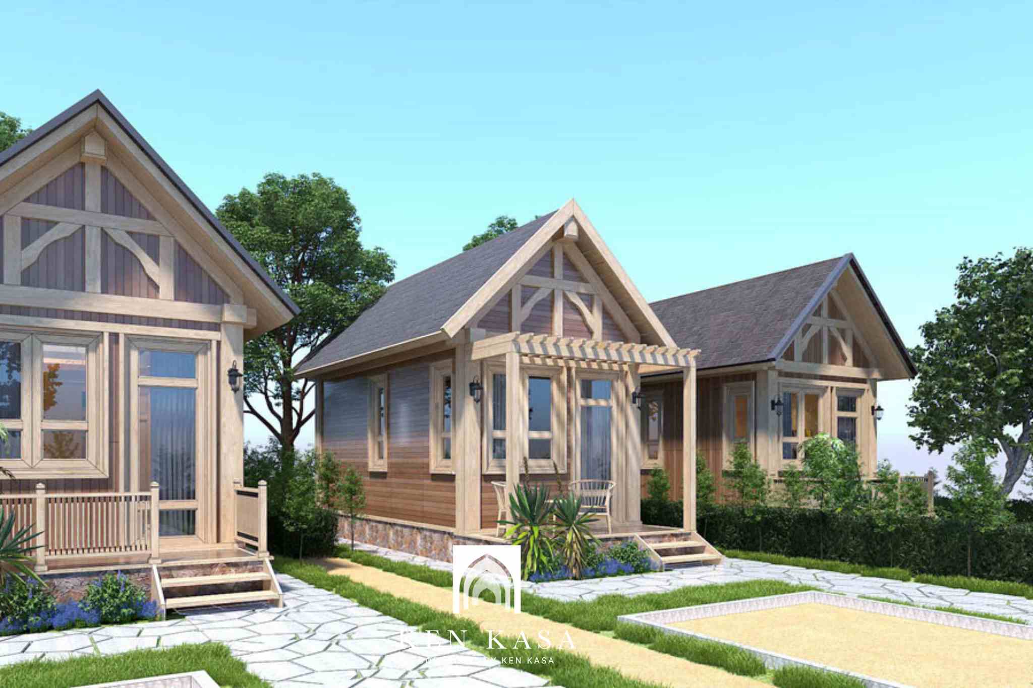 Mẫu nhà gỗ homestay đẹp kiểu bungalow